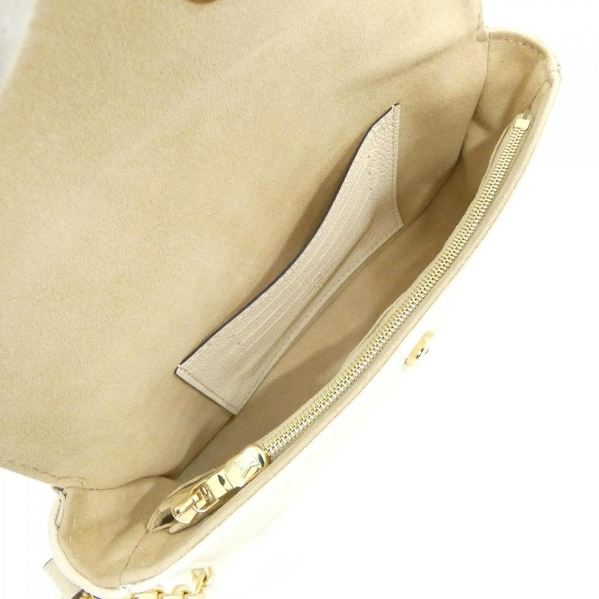 Louis Vuitton Cream Leather Shoulder Bag