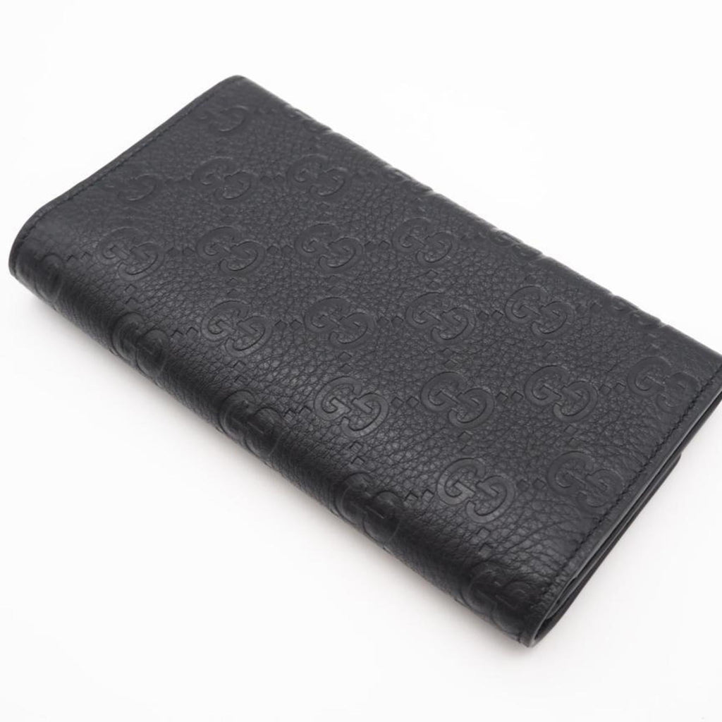 Gucci Black Leather Long Wallet (Bi-Fold) (Pre-Owned)