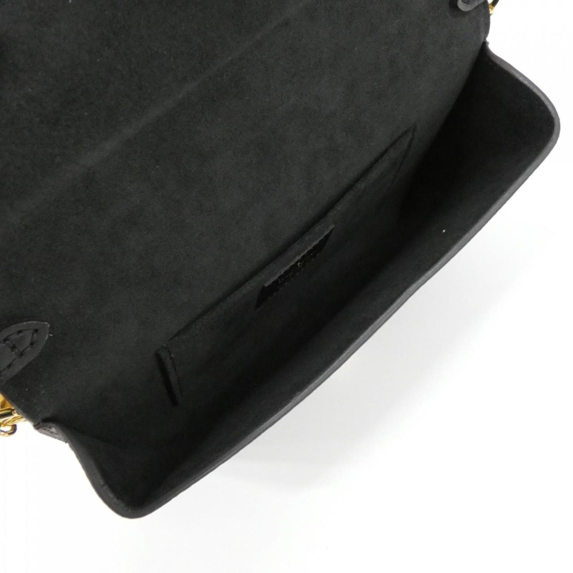 Louis Vuitton Black Brown Coated Canvas Leather Shoulder Bag