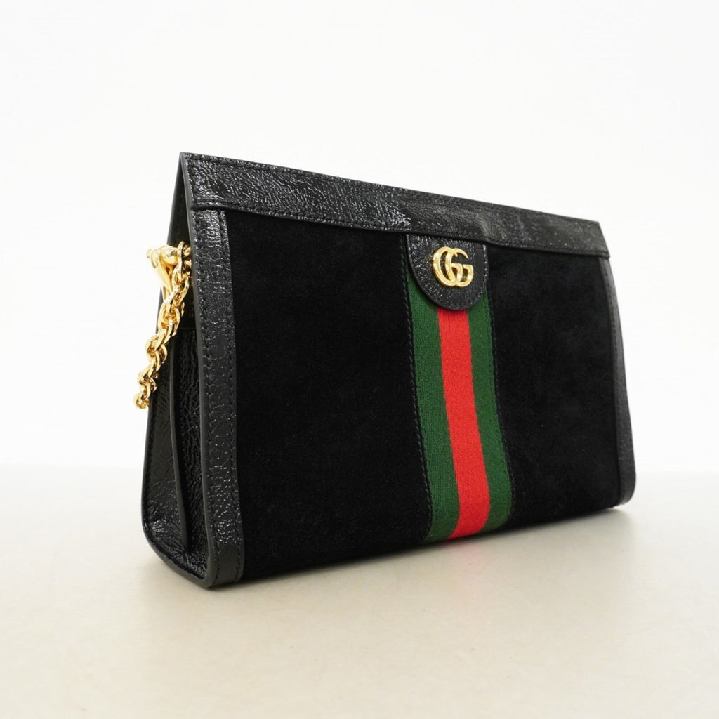 Gucci Black Suede Shoulder Bag (Pre-Owned)
