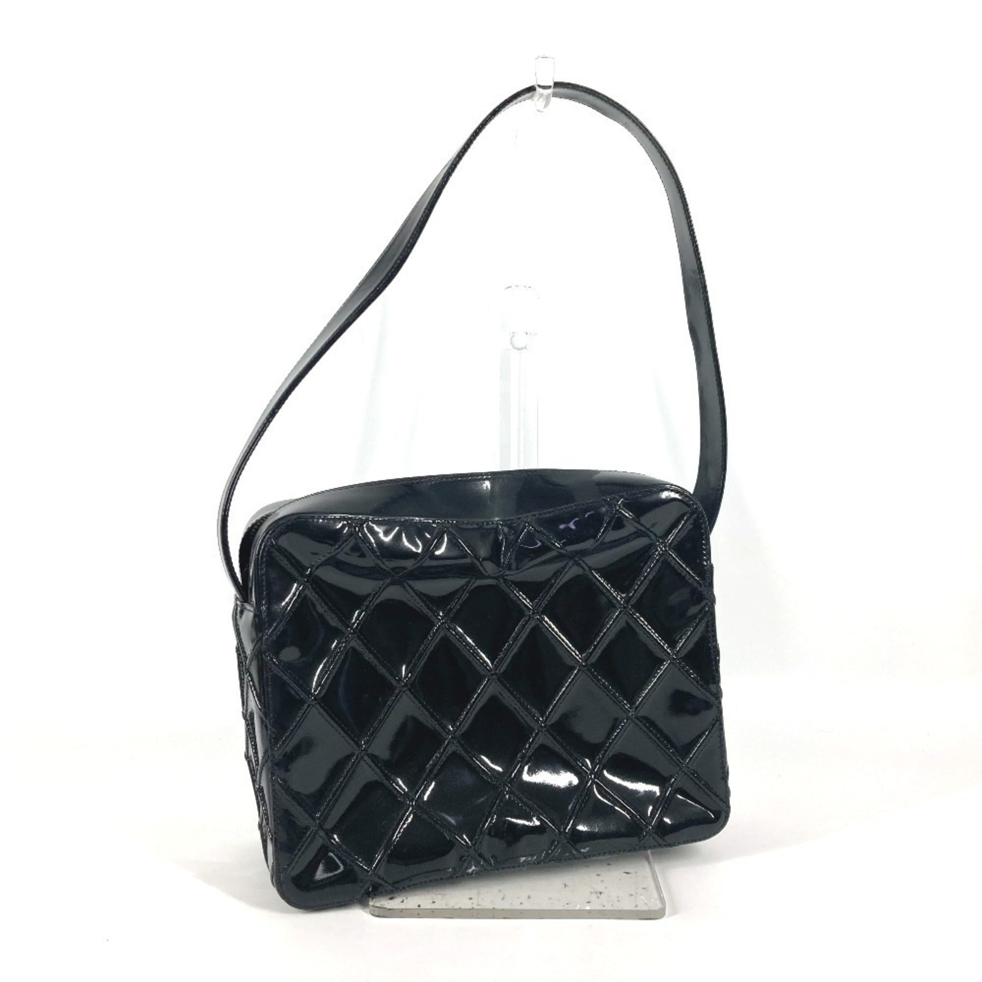 Chanel Black Patent Leather Handbag Shoulder Bag