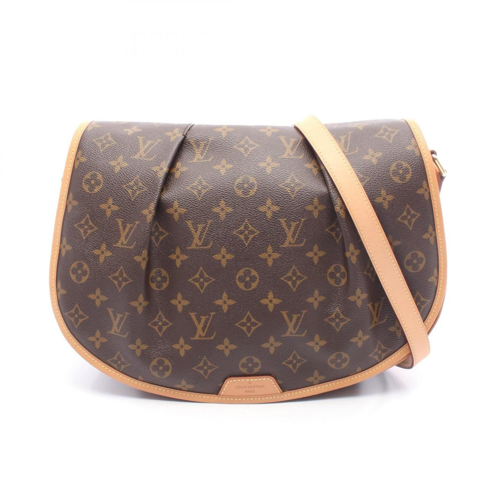 Louis Vuitton Brown Monogram Coated Canvas Leather Handbag Shoulder Bag