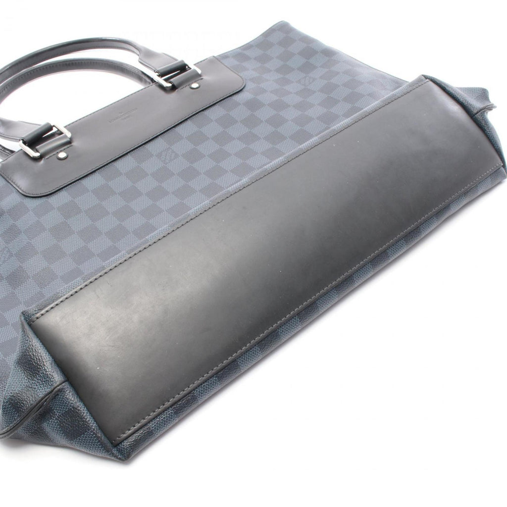 Louis Vuitton Black Navy Coated Canvas Tote Bag