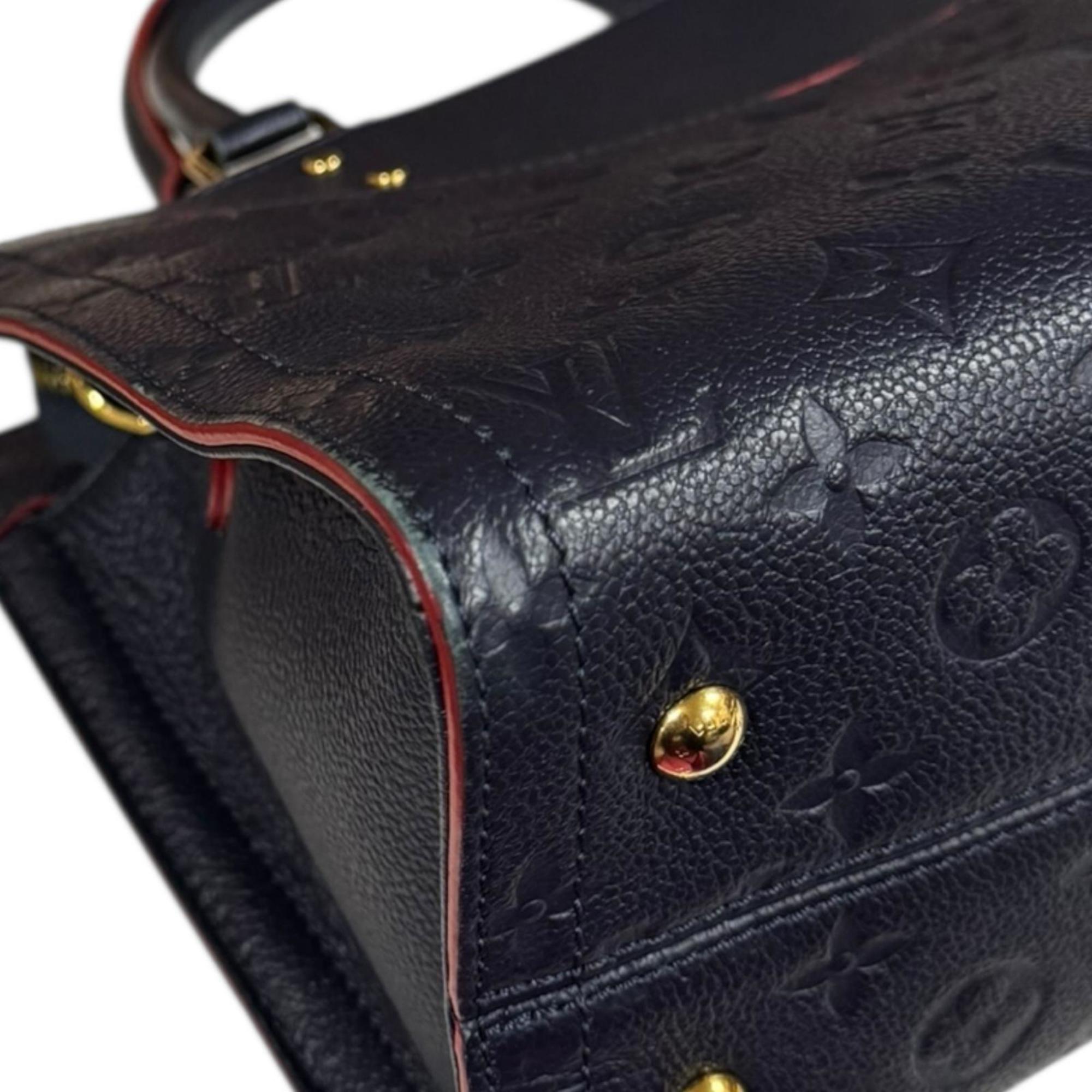 Louis Vuitton Marine Rouge Navy Monogram Empreinte Shoulder Bag