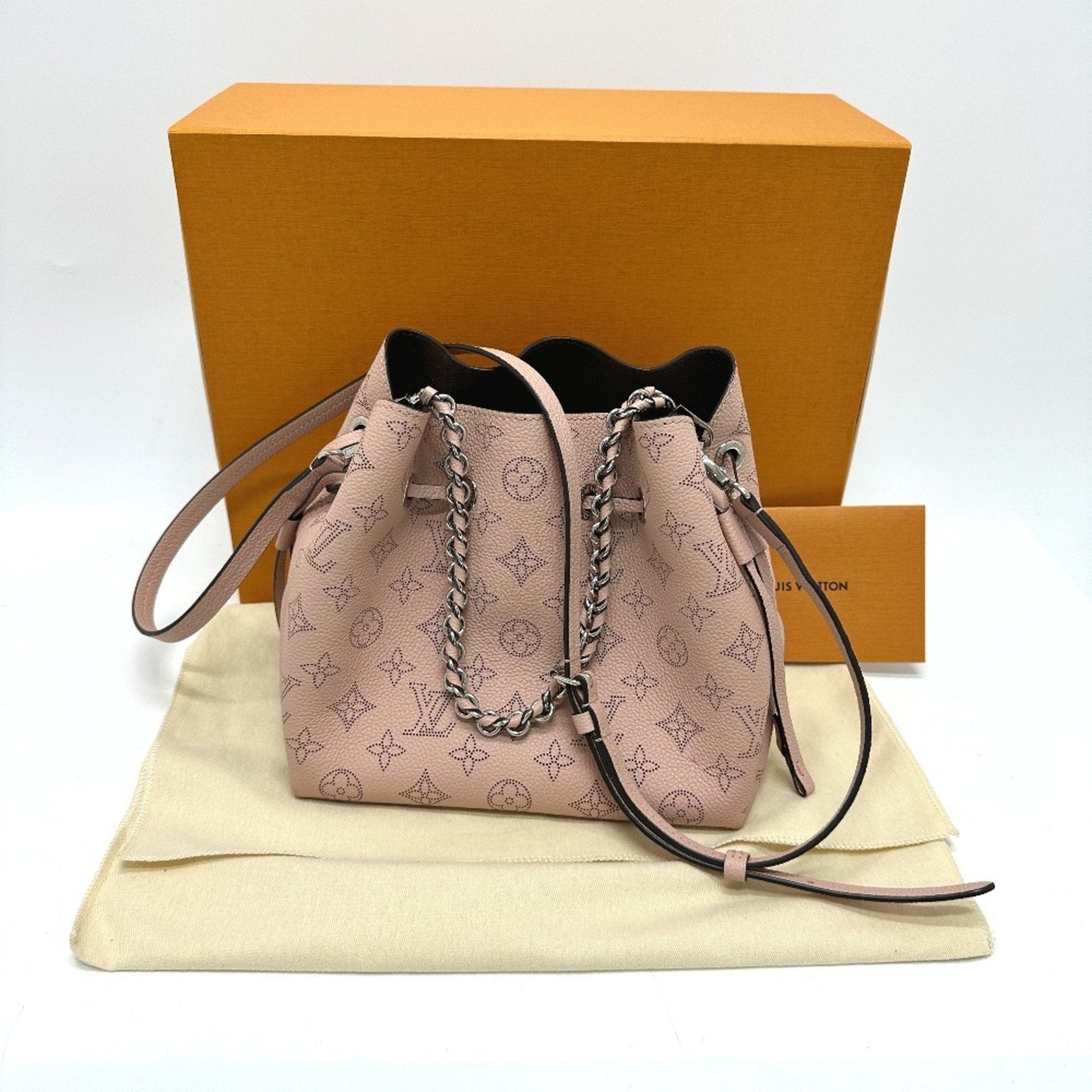 Louis Vuitton Mahina Magnolia Pink Mahina Leather Shoulder Bag