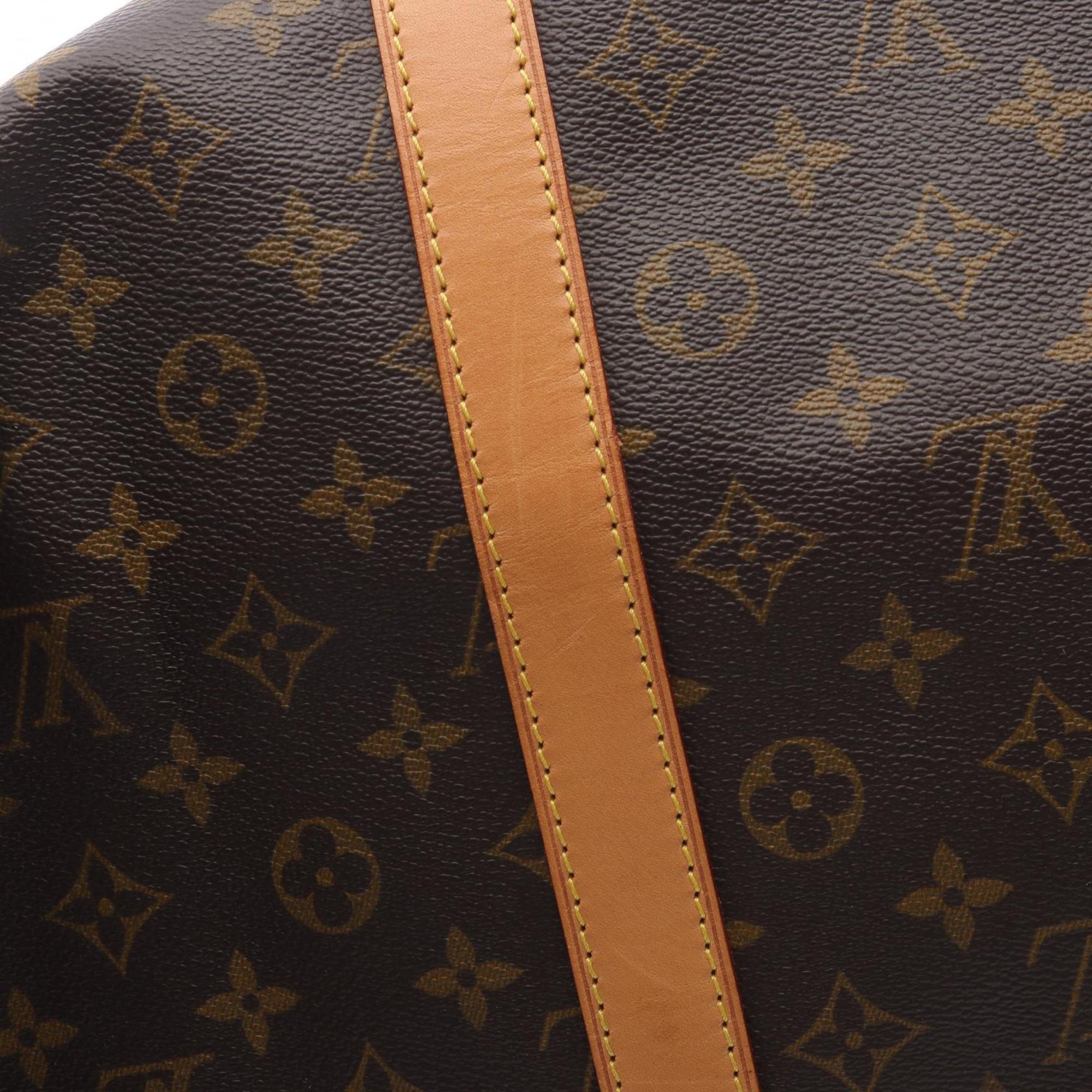 Louis Vuitton Brown Coated Canvas Pvc Monogram Leather Boston Bag