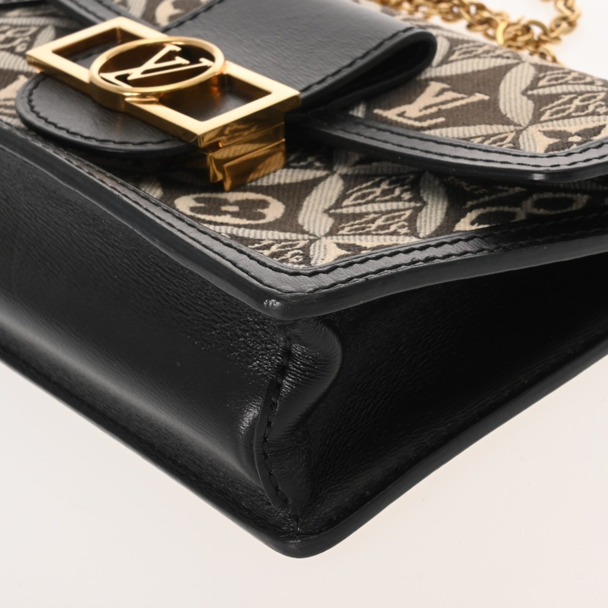Louis Vuitton Monogram Black Leather Shoulder Bag