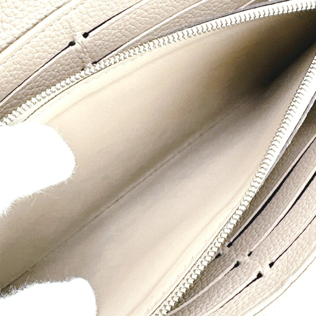 Louis Vuitton Beige Galle Monogram Mahina Leather Long Wallet (Tri-Fold)