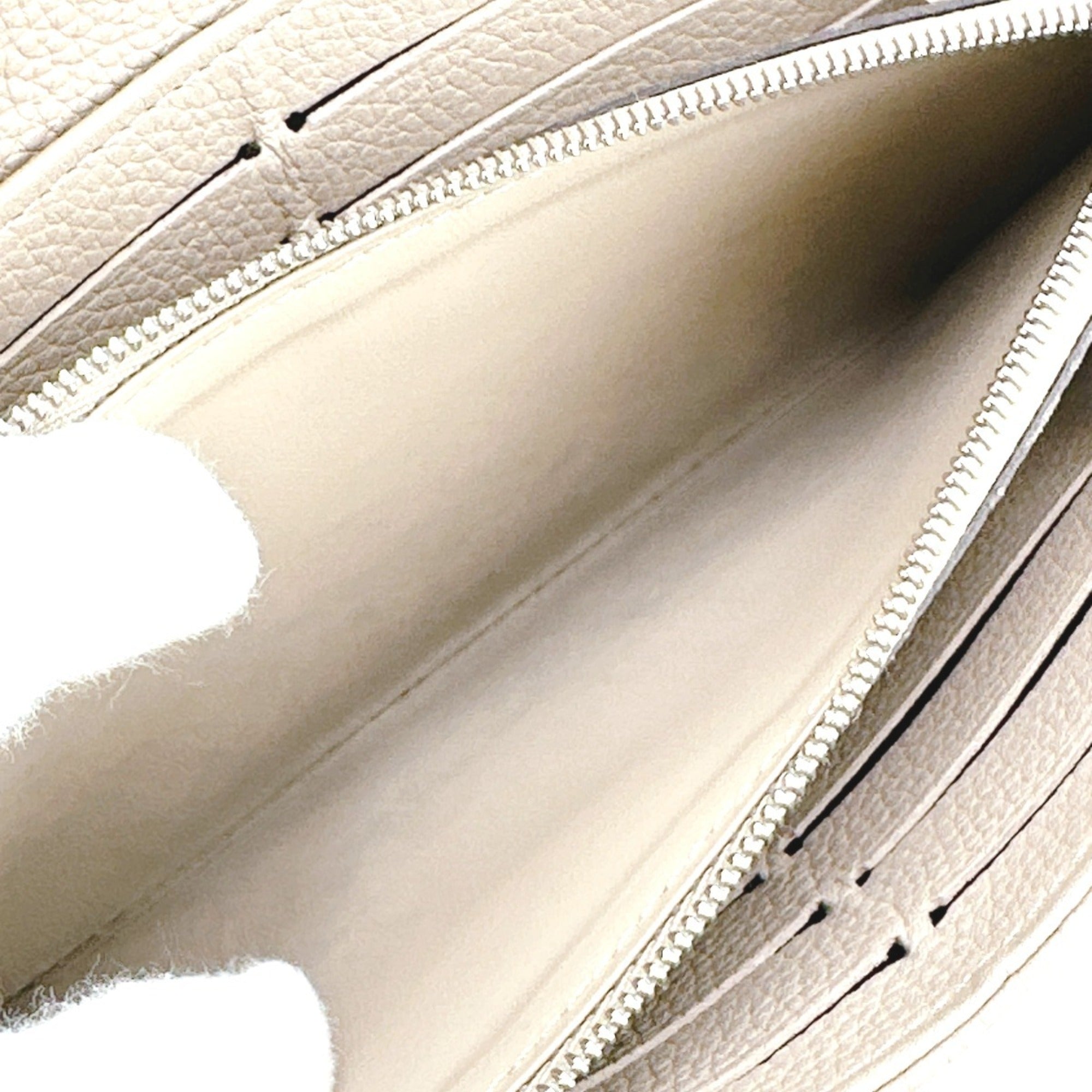 Louis Vuitton Beige Galle Monogram Mahina Leather Long Wallet (Tri-Fold)