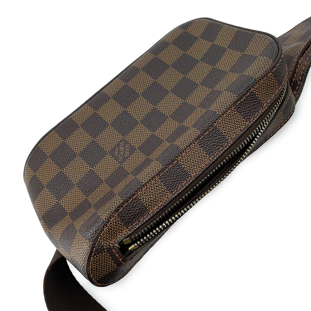 Louis Vuitton Damier Brown Damier Canvas Ebene Red Color Shoulder Bag Sling Bag