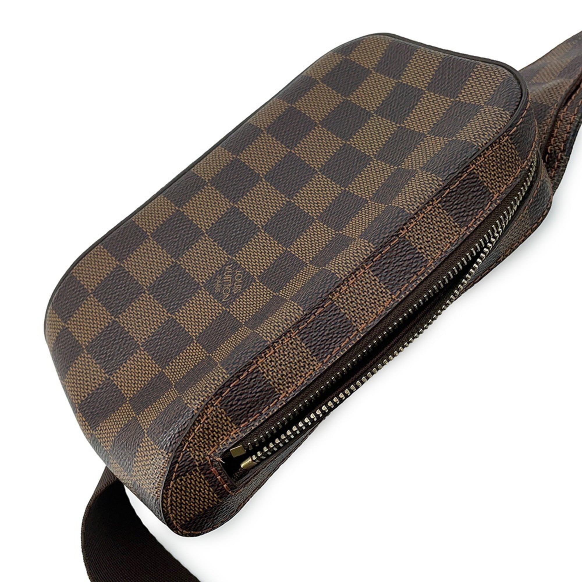 Louis Vuitton Damier Brown Damier Canvas Ebene Red Color Shoulder Bag Sling Bag