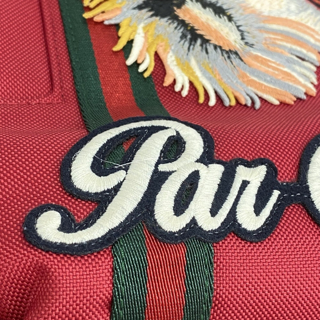 Gucci Red Color Nylon Backpack (Pre-Owned)