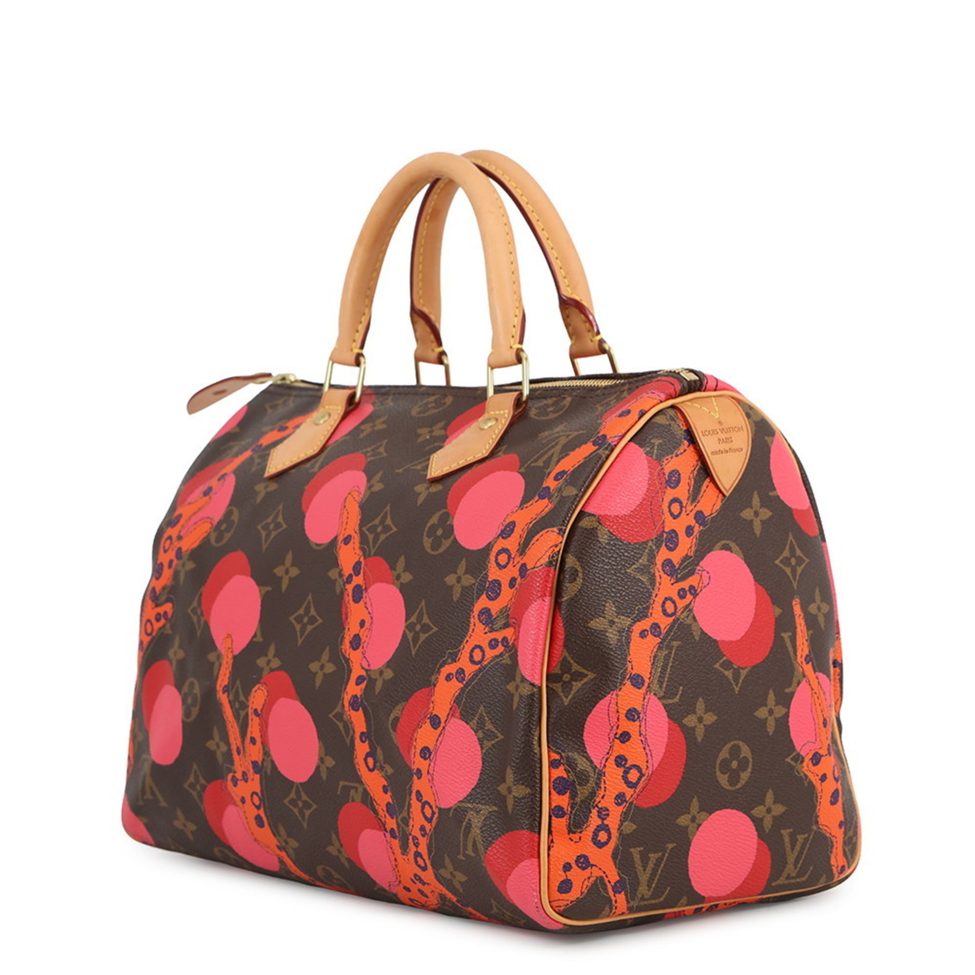 Louis Vuitton Monogram Ramages Red Color Monogram Ramages Boston Bag Handbag
