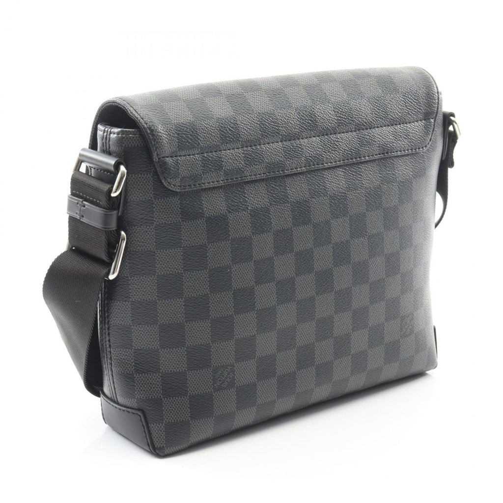 Louis Vuitton Black Coated Canvas Leather Shoulder Bag