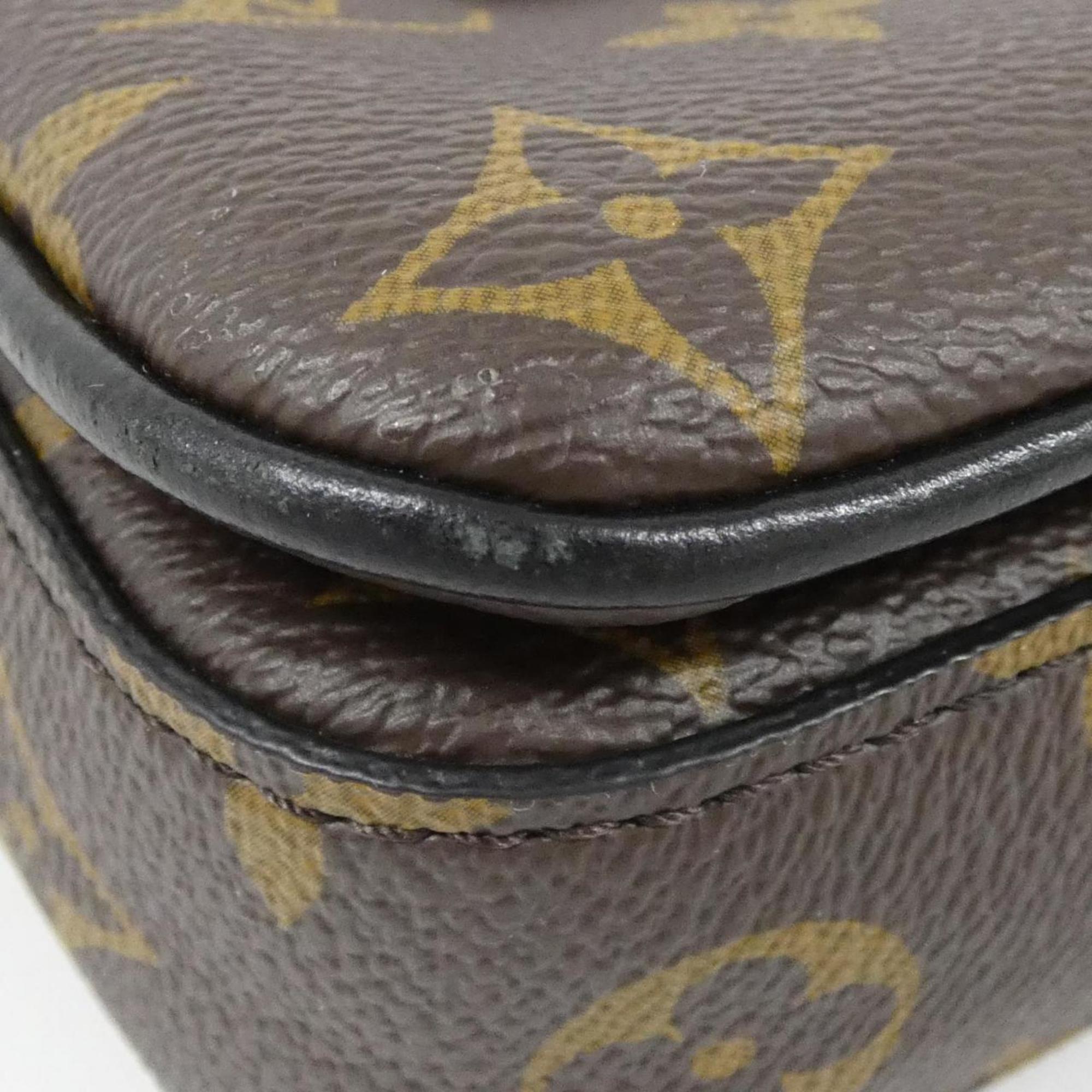 Louis Vuitton Brown Coated Canvas Shoulder Bag