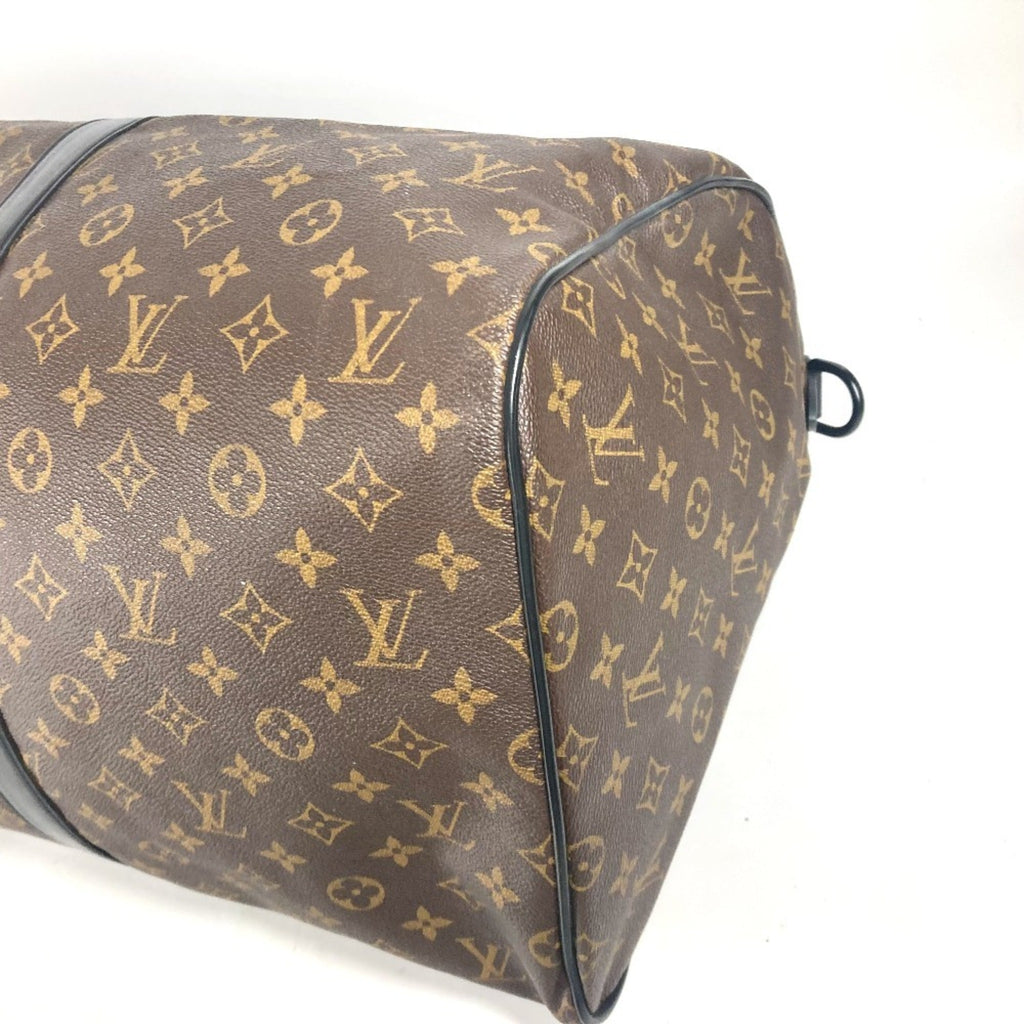 Louis Vuitton Black Brown Monogram Canvas Boston Bag