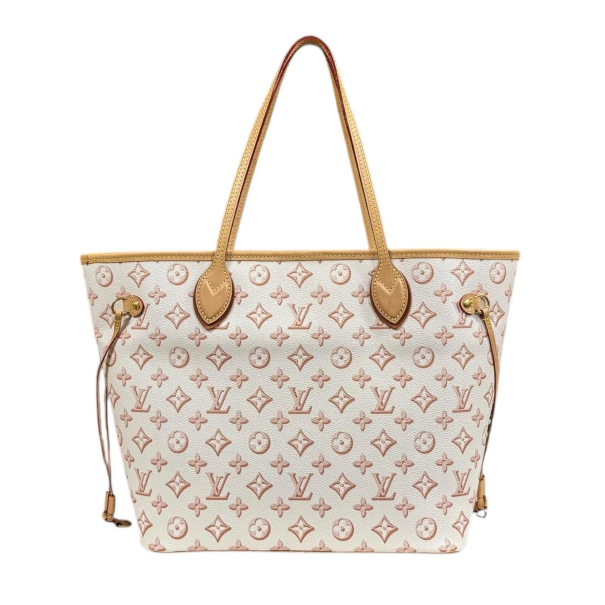 Louis Vuitton Beige Ivory Pvc Tote Bag