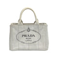 Prada White Canvas Tote Bag