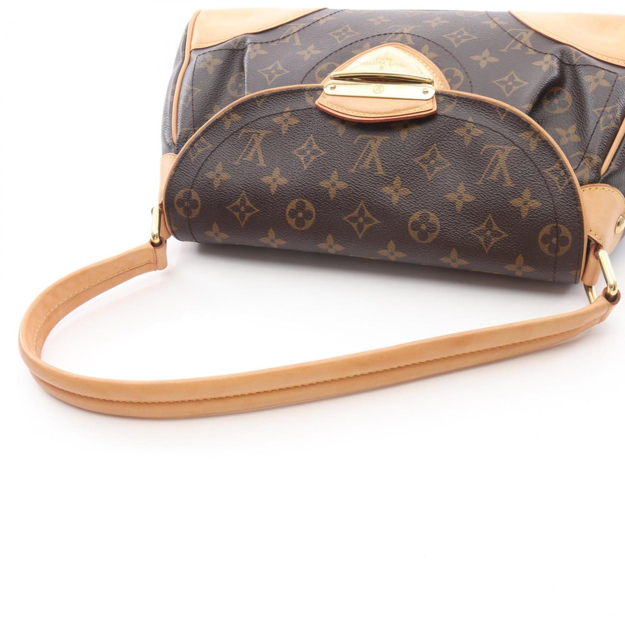 Louis Vuitton Brown Coated Canvas Leather Shoulder Bag