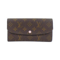 Louis Vuitton Brown Marron Rose Ballerine Coated Canvas Wallet