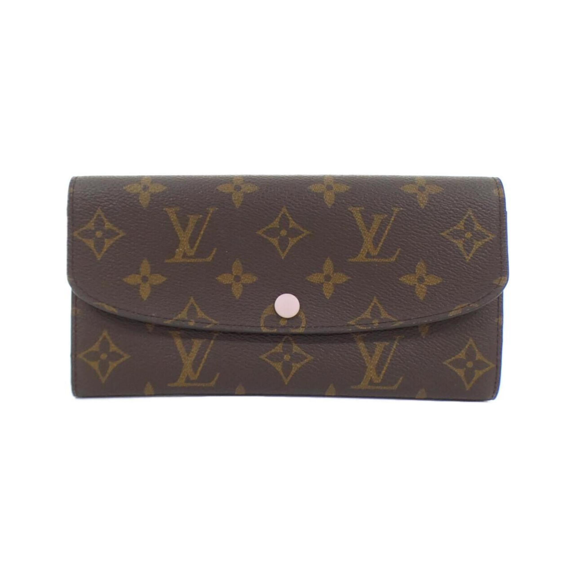 Louis Vuitton Brown Marron Rose Ballerine Coated Canvas Wallet