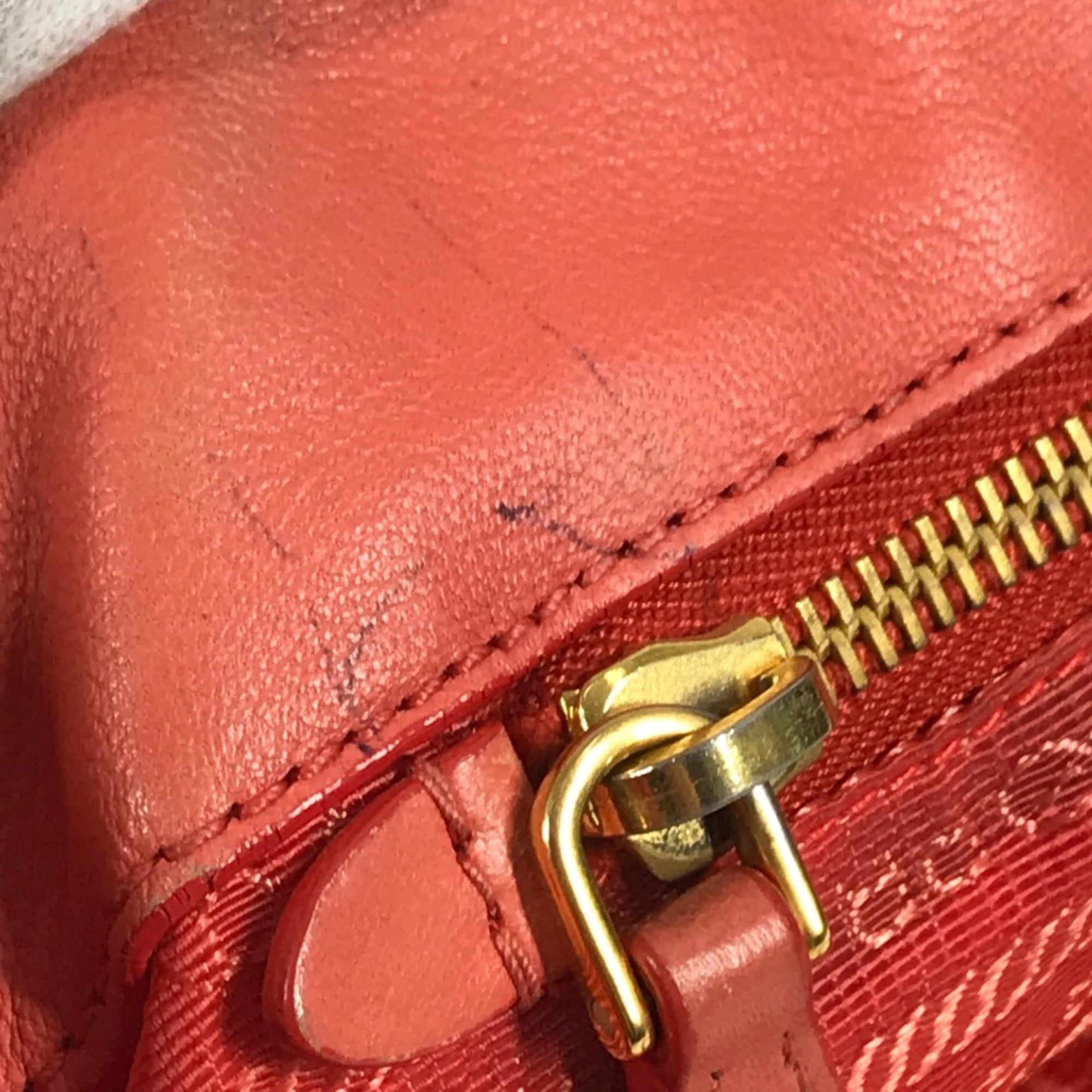 Prada Pink White Nylon Handbag Tote Bag