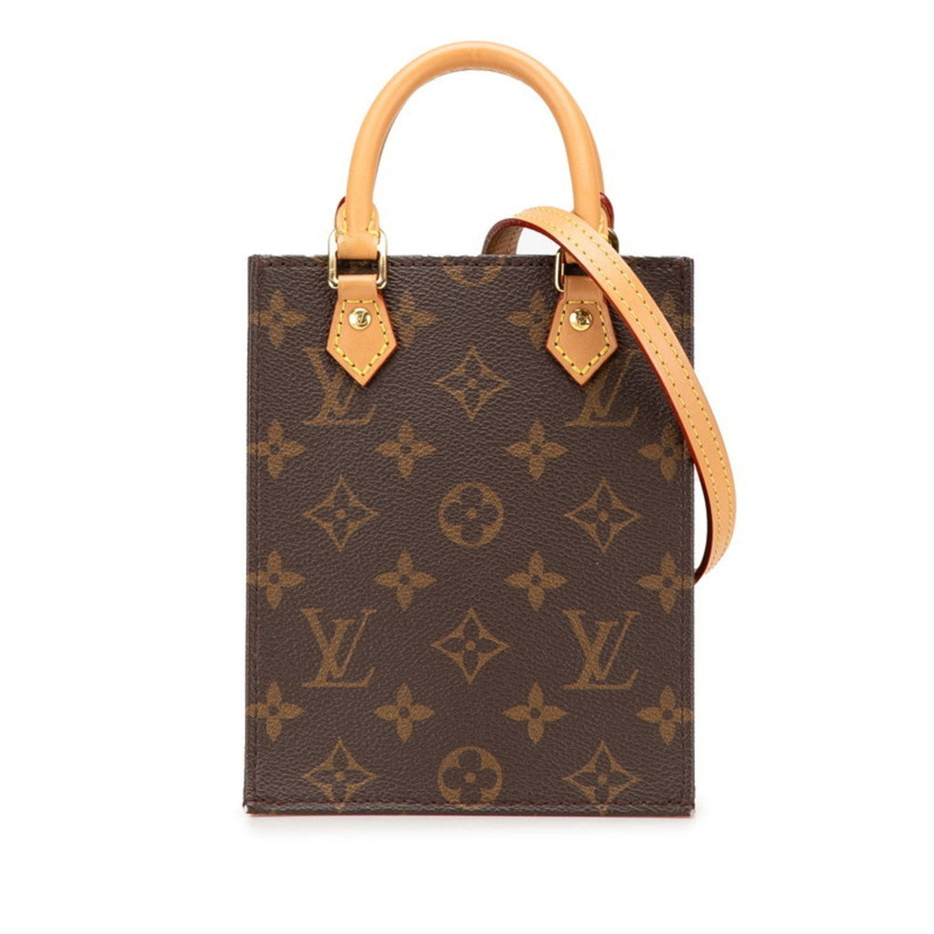 Louis Vuitton Brown Pvc Leather Handbag Shoulder Bag