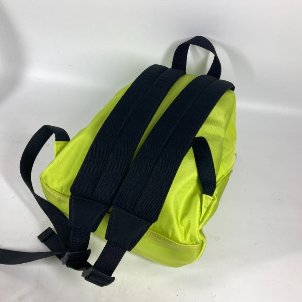 Balenciaga Black Yellow Nylon Canvas Backpack
