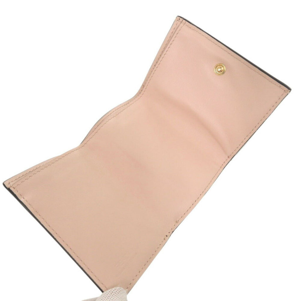 Fendi Pink Leather Wallet (Tri-Fold)