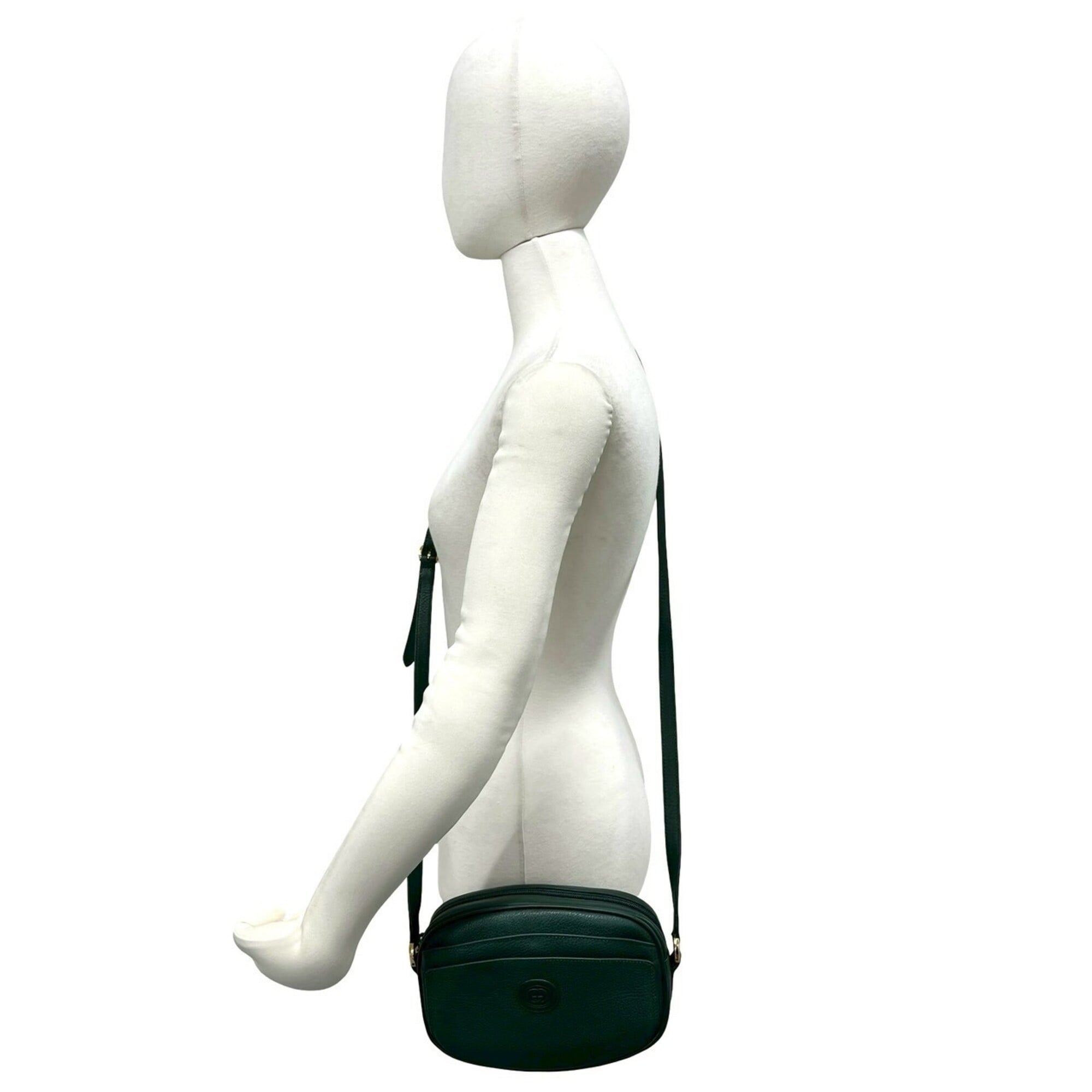 Gucci Green Leather Pochette Shoulder Bag (Pre-Owned)