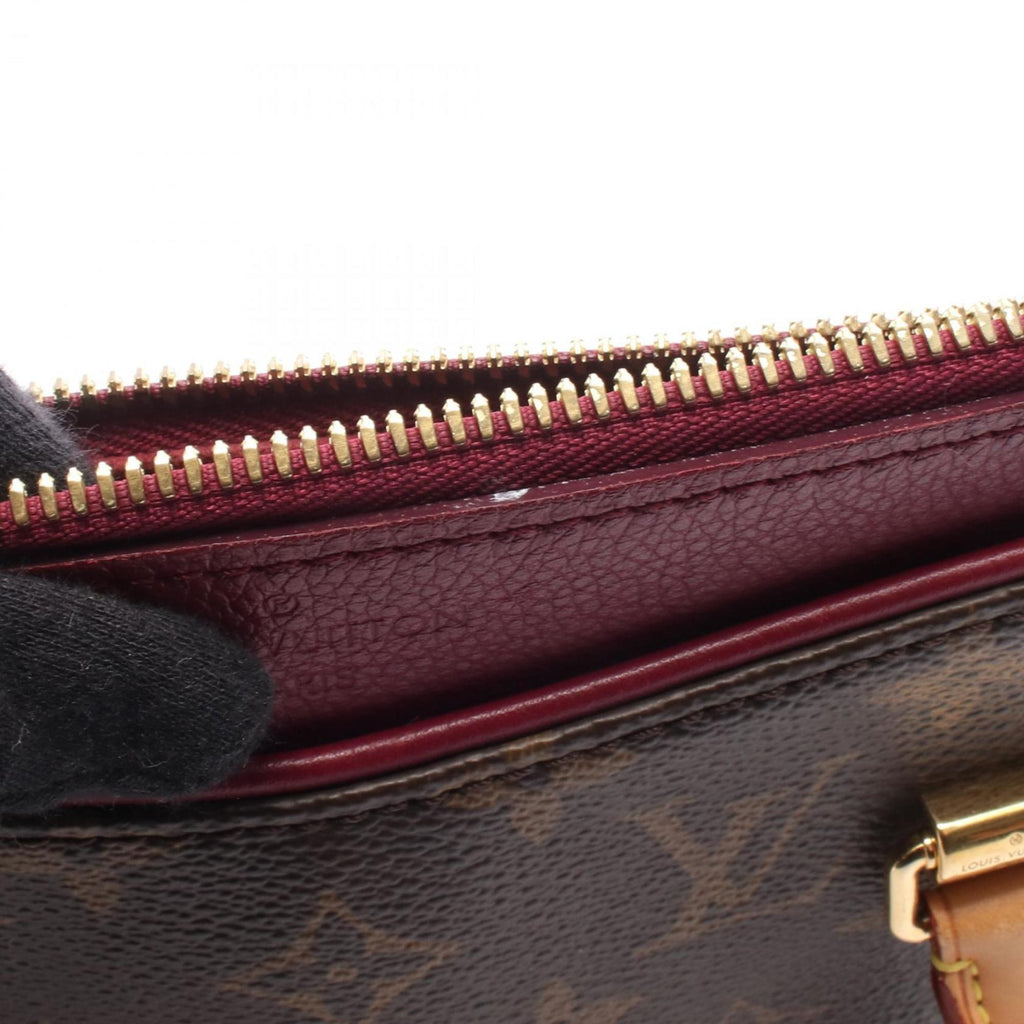 Louis Vuitton Aurore Bordeaux Brown Coated Canvas Leather Handbag