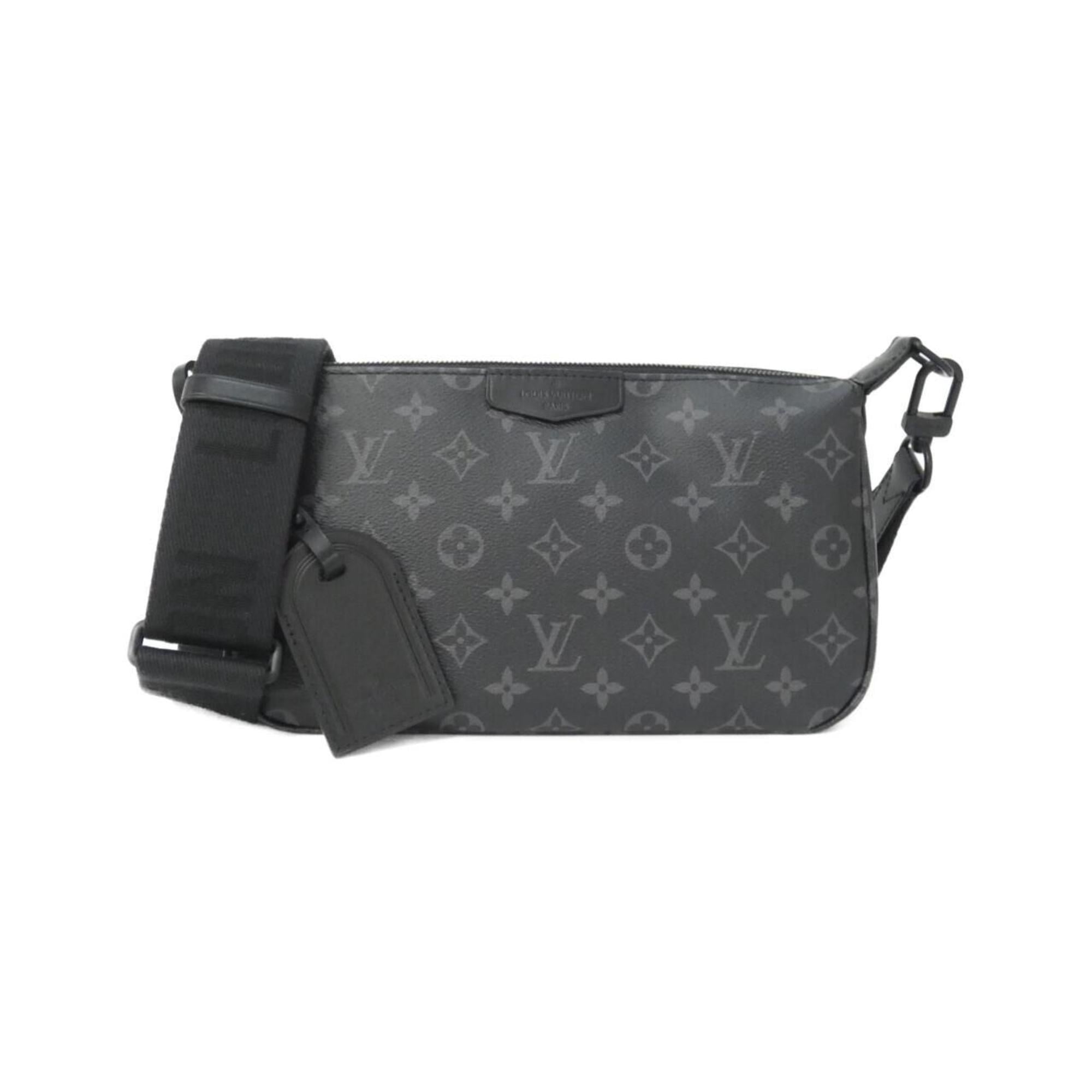 Louis Vuitton Black Coated Canvas Pochette Shoulder Bag