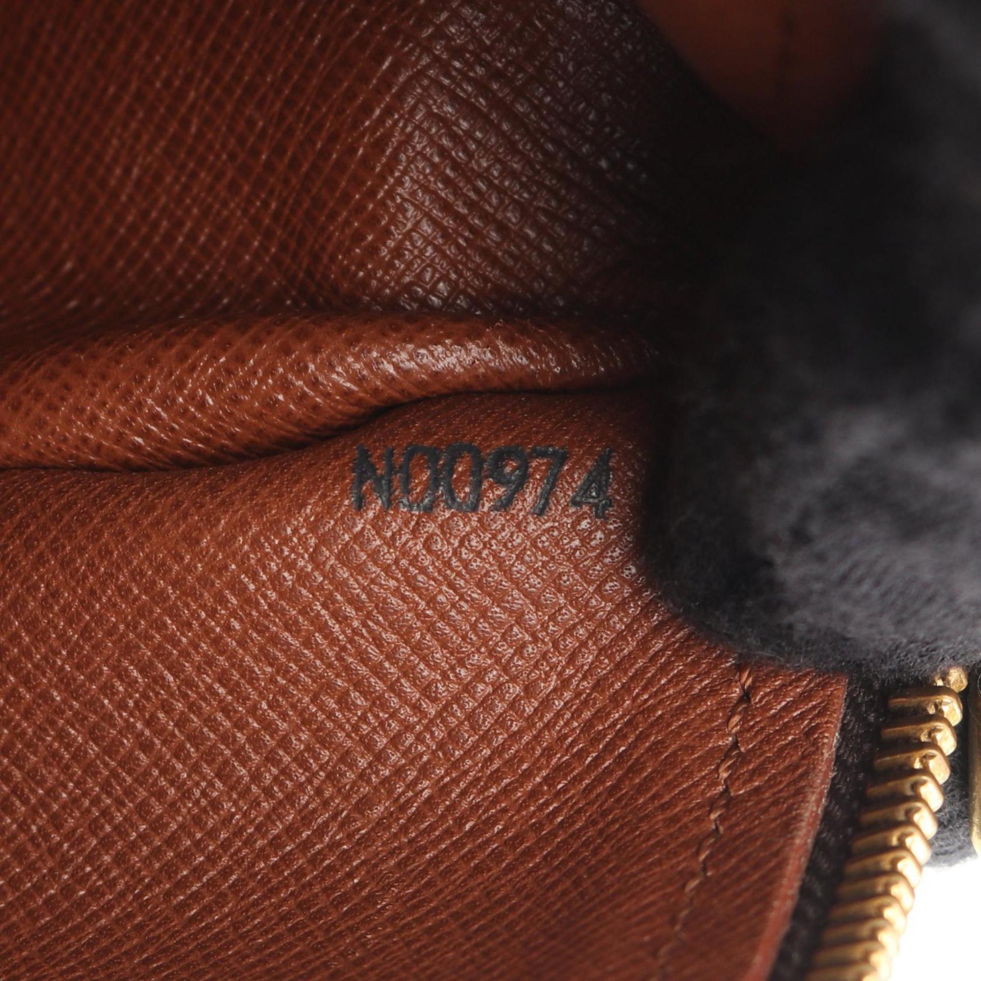 Louis Vuitton Brown Coated Canvas Leather Handbag Pouch