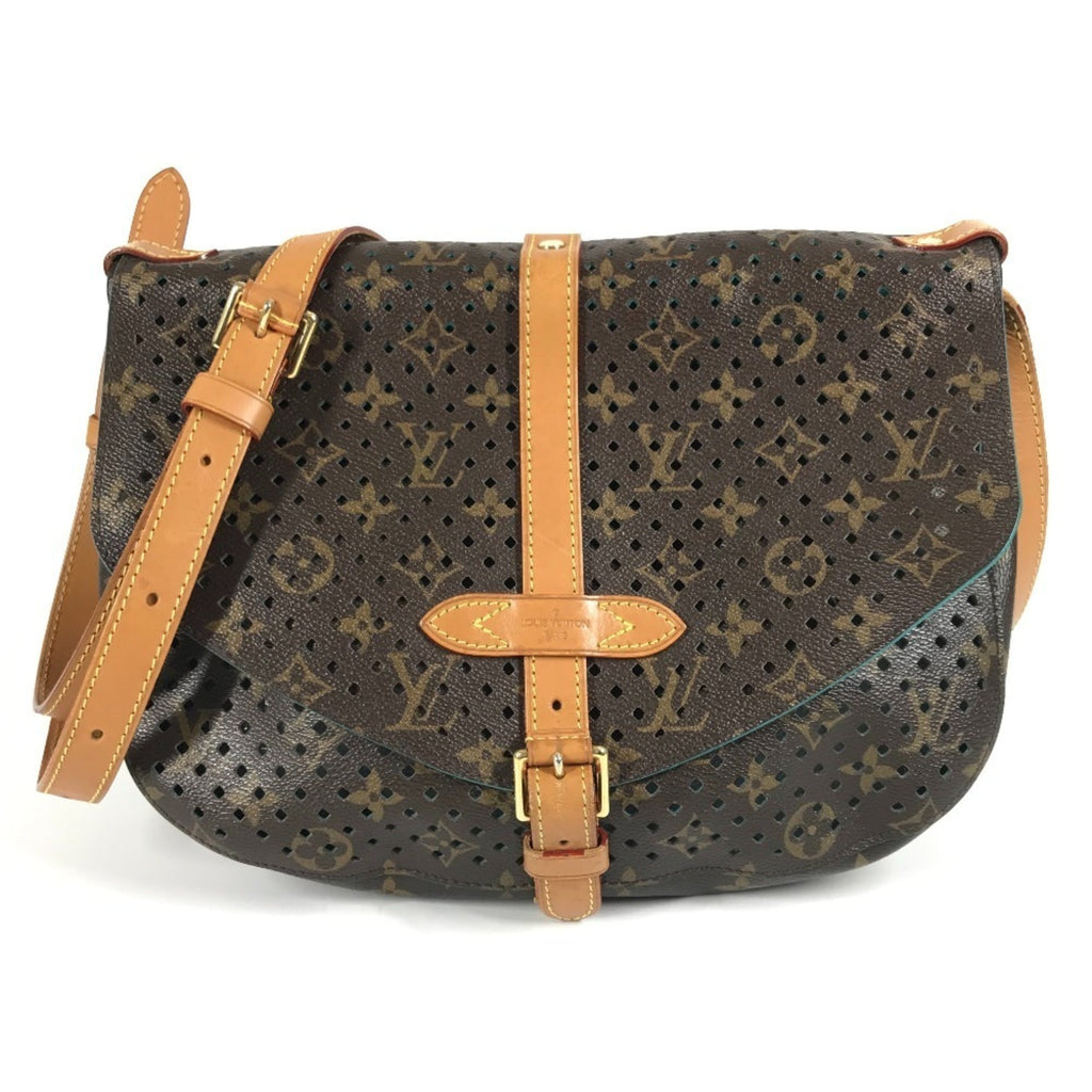 Louis Vuitton Monogram Perfo Blue Brown Monogram Perforated Shoulder Bag