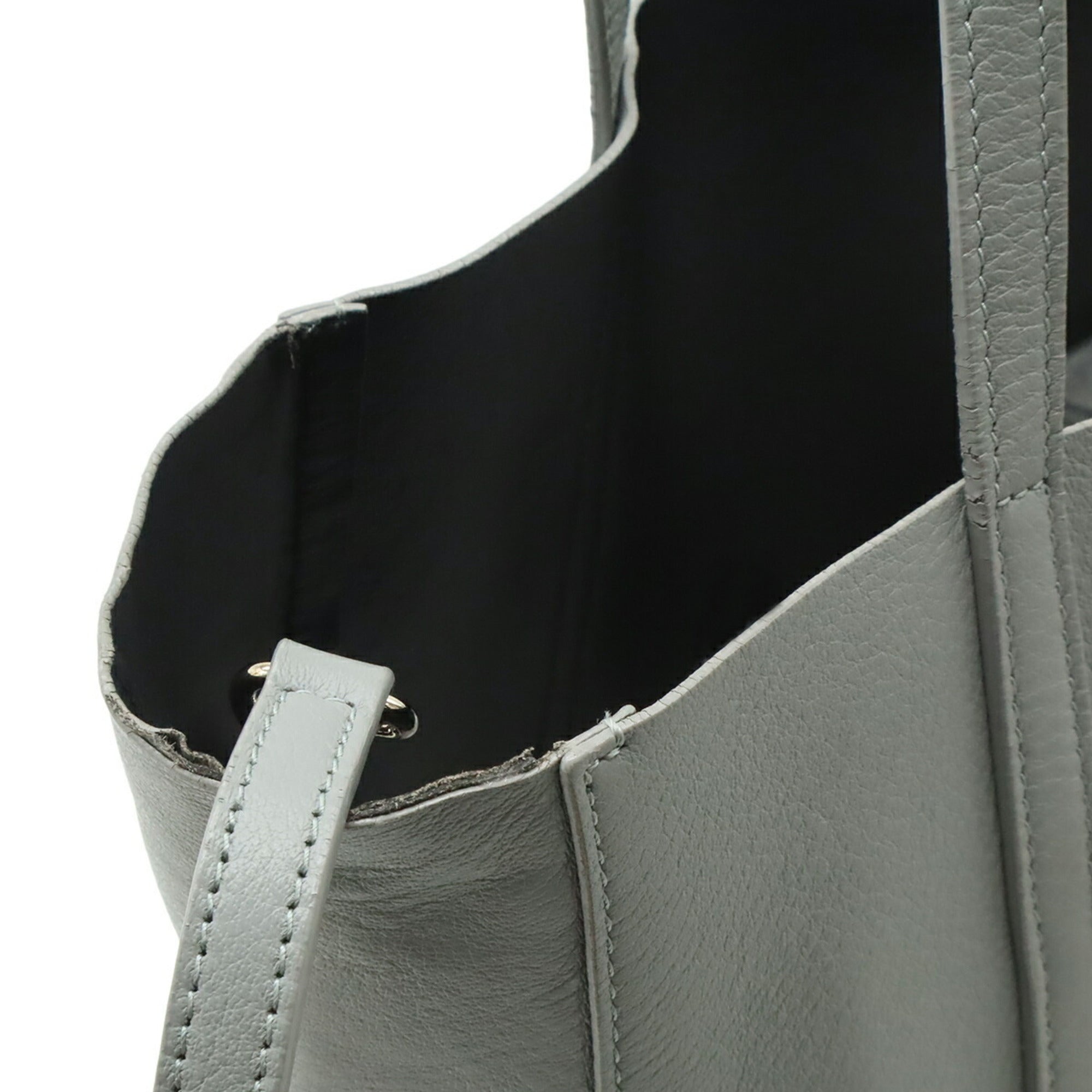 Balenciaga Gray Leather Shoulder Bag Tote