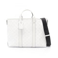 Louis Vuitton Blanc White Coated Canvas Leather Tote Bag