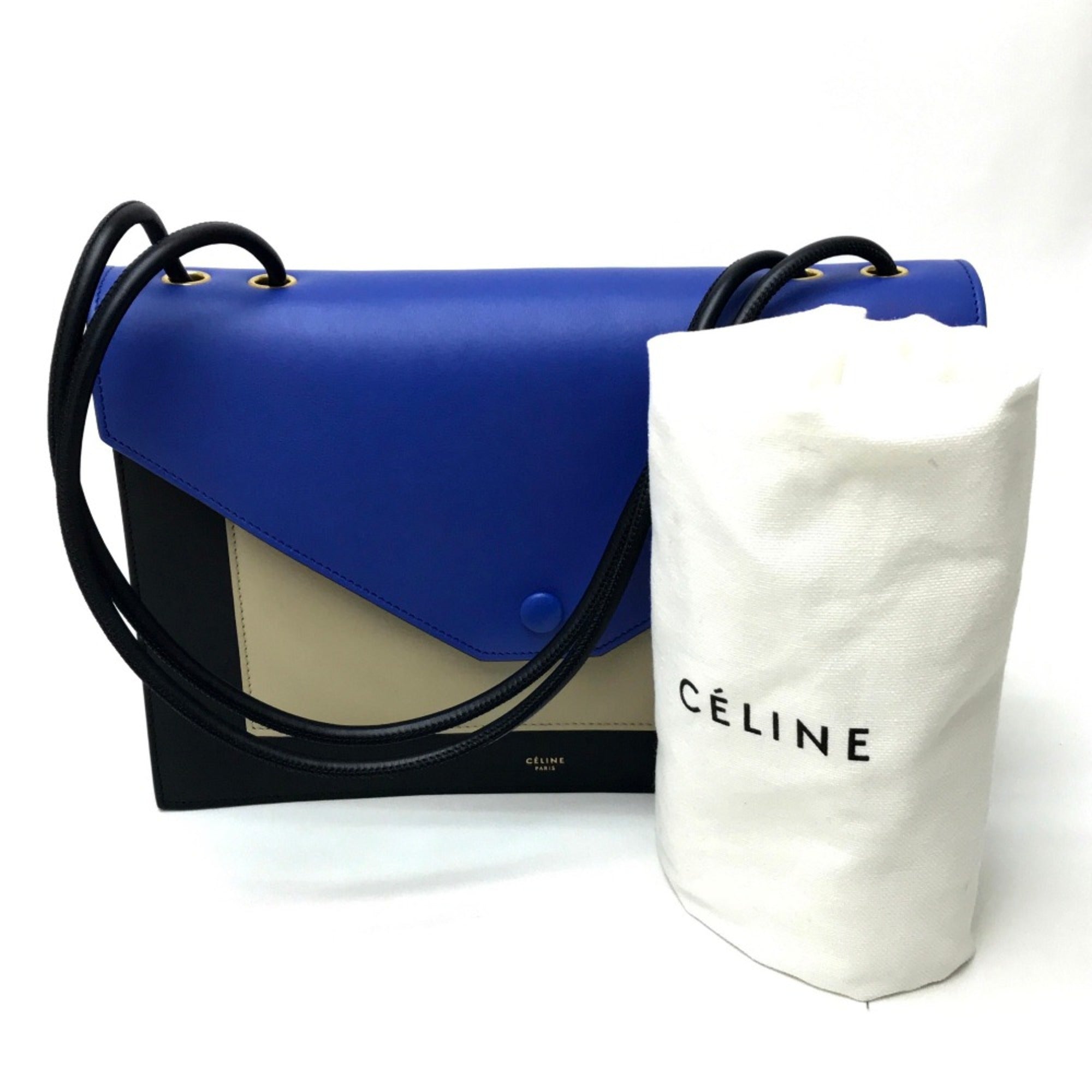 Celine Blue Leather Clutch Bag