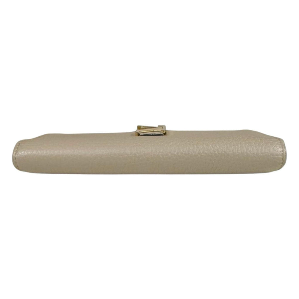 Louis Vuitton Beige Leather Long Wallet