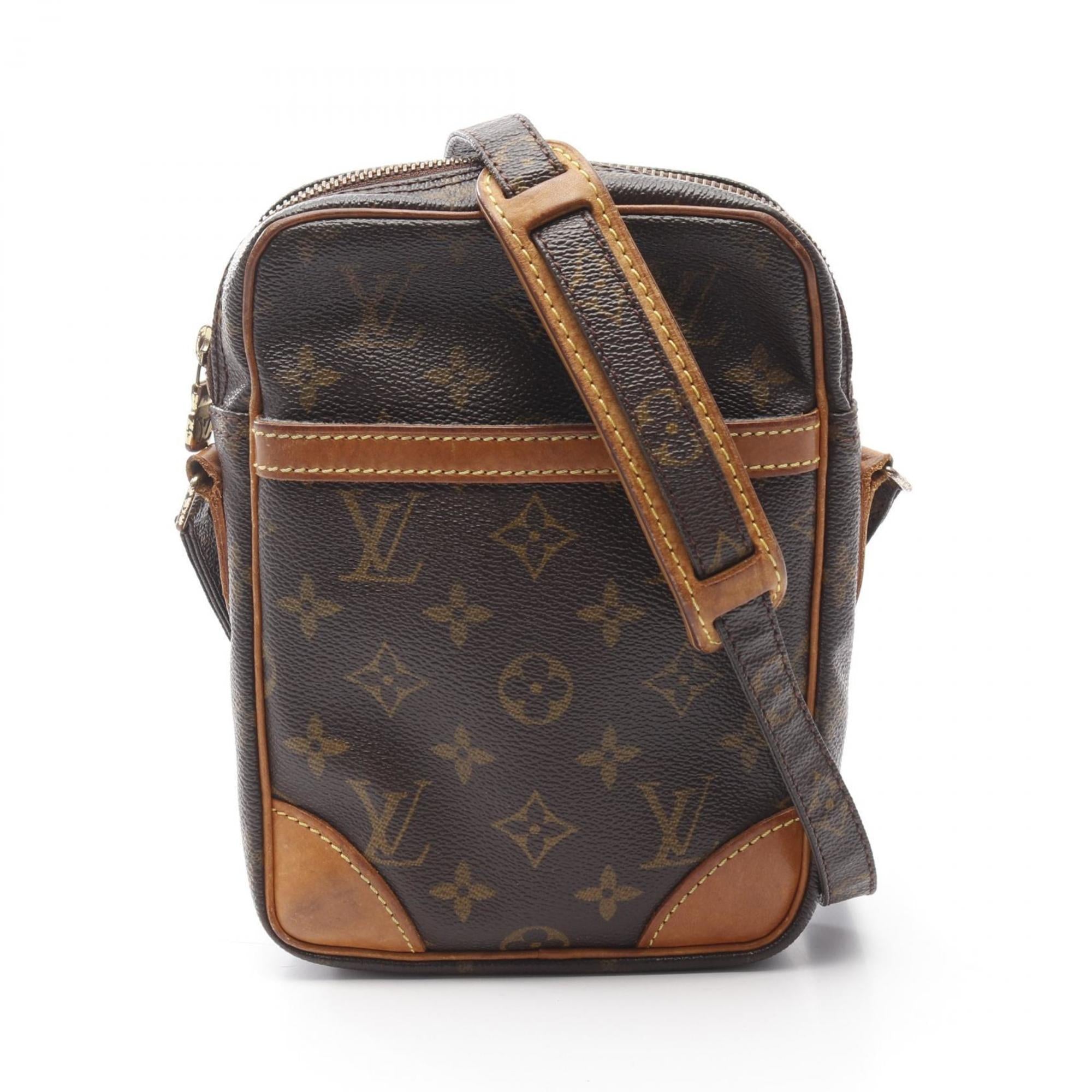 Louis Vuitton Brown Pvc Coated Canvas Leather Shoulder Bag
