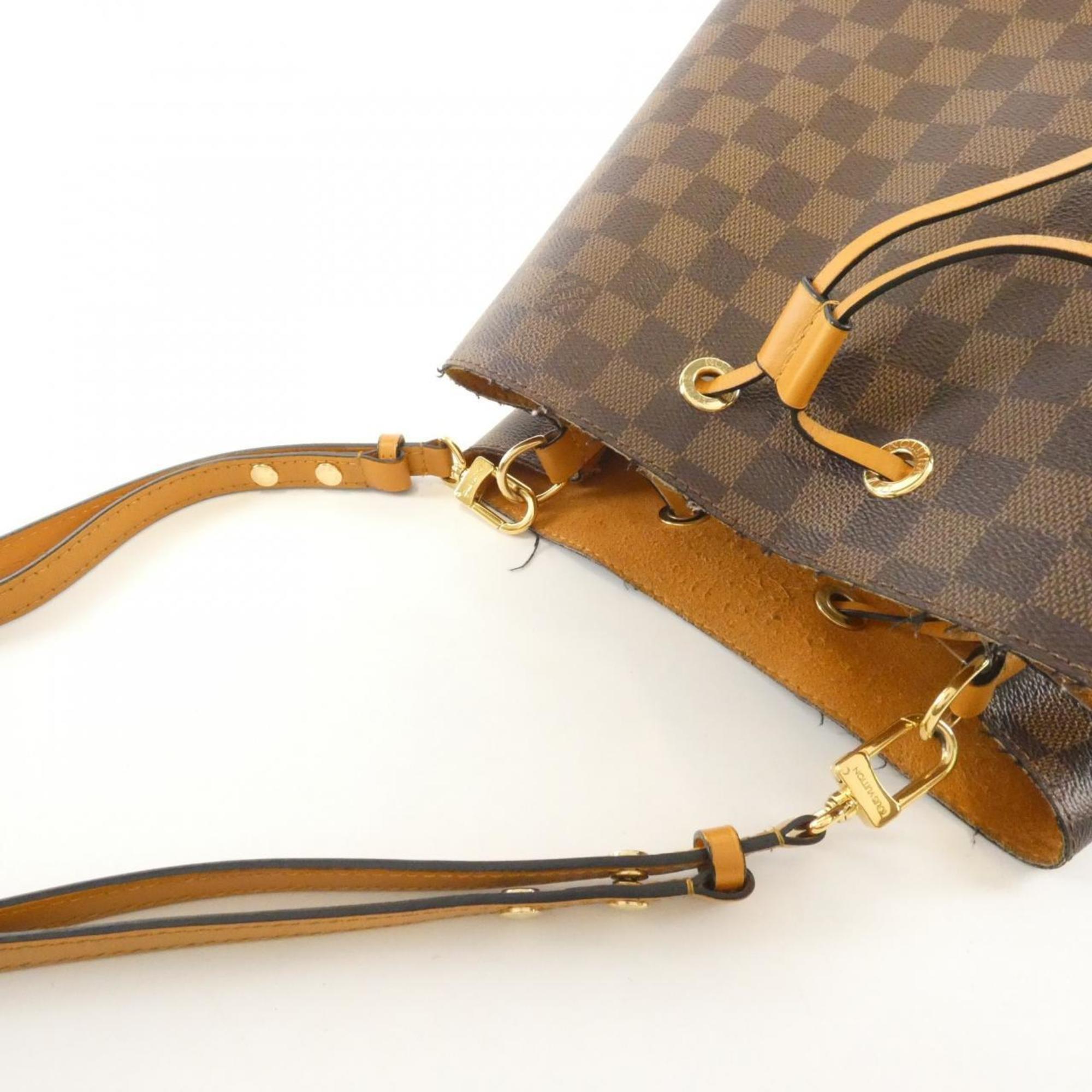 Louis Vuitton Brown Orange Coated Canvas Shoulder Bag