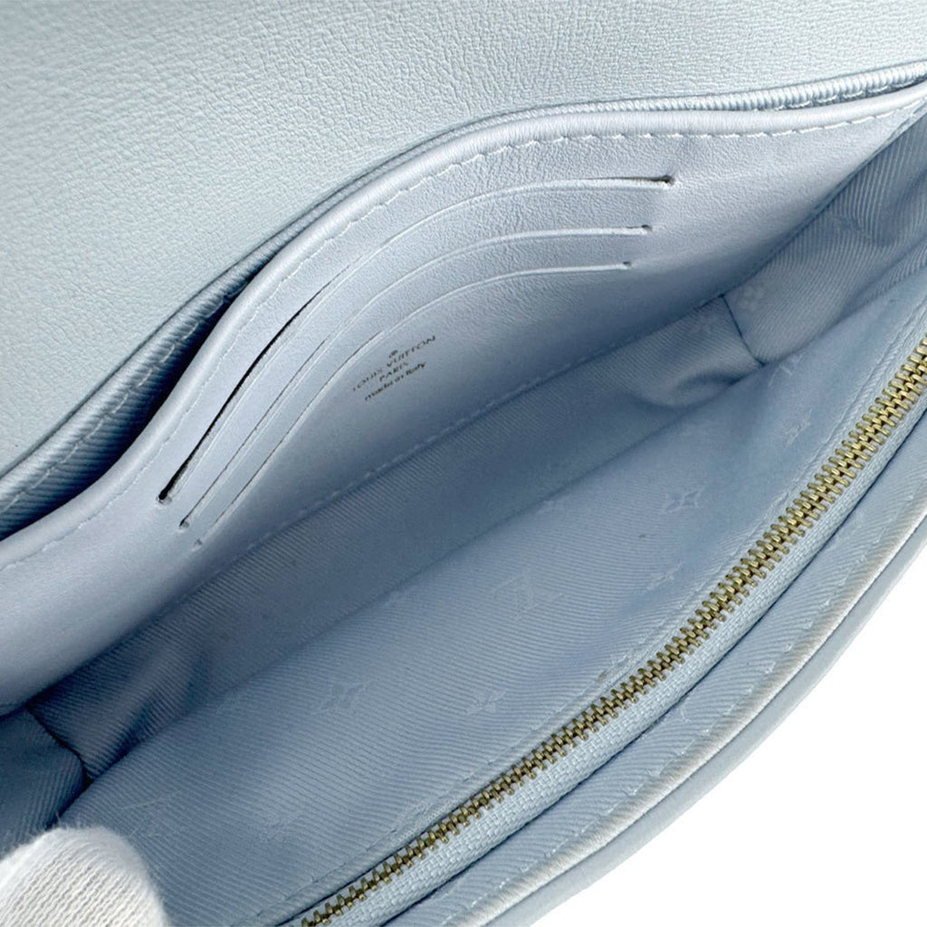Louis Vuitton Light Blue Leather Handbag