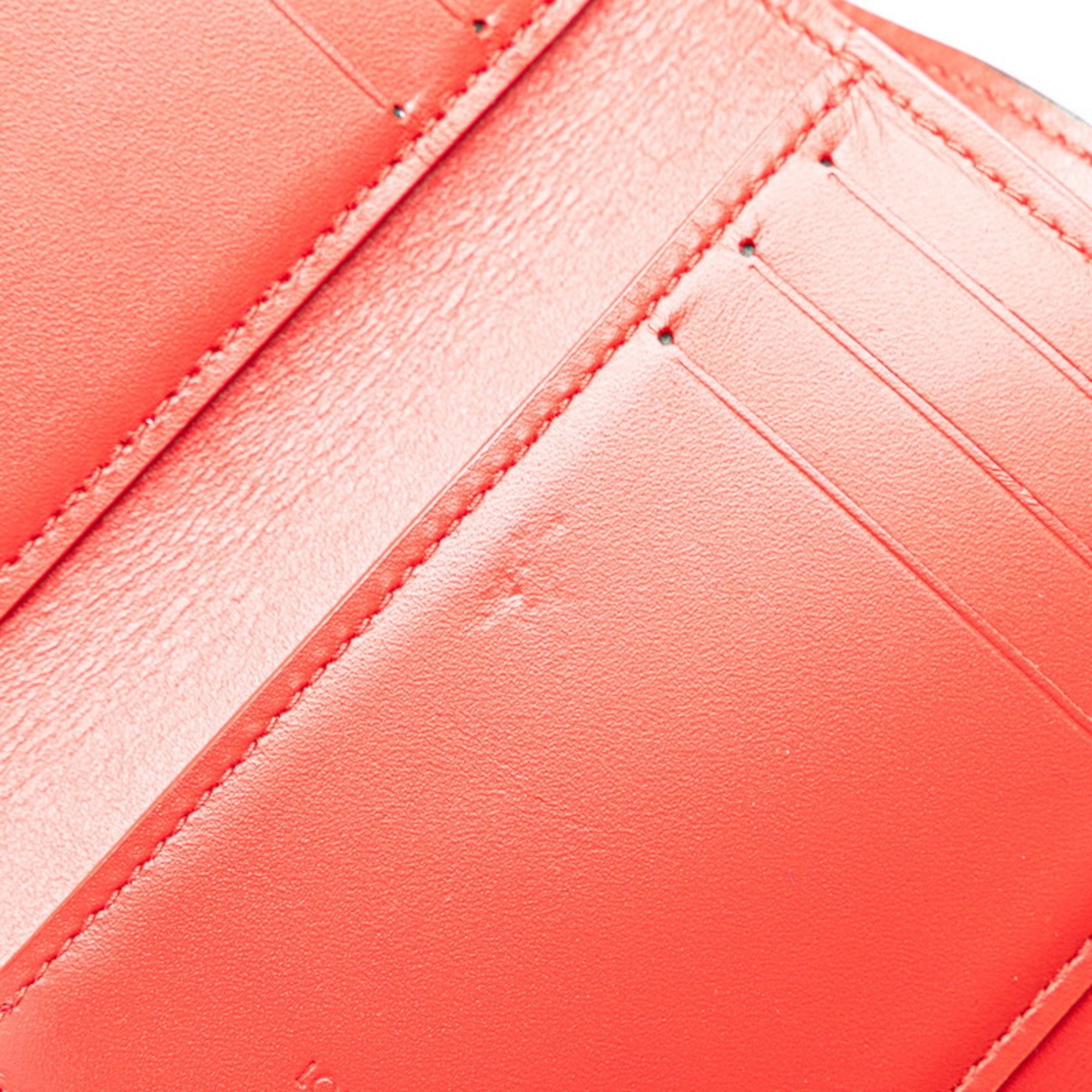 Louis Vuitton Cerise Monogram Red Color Leather Bill Wallet (Tri-Fold)