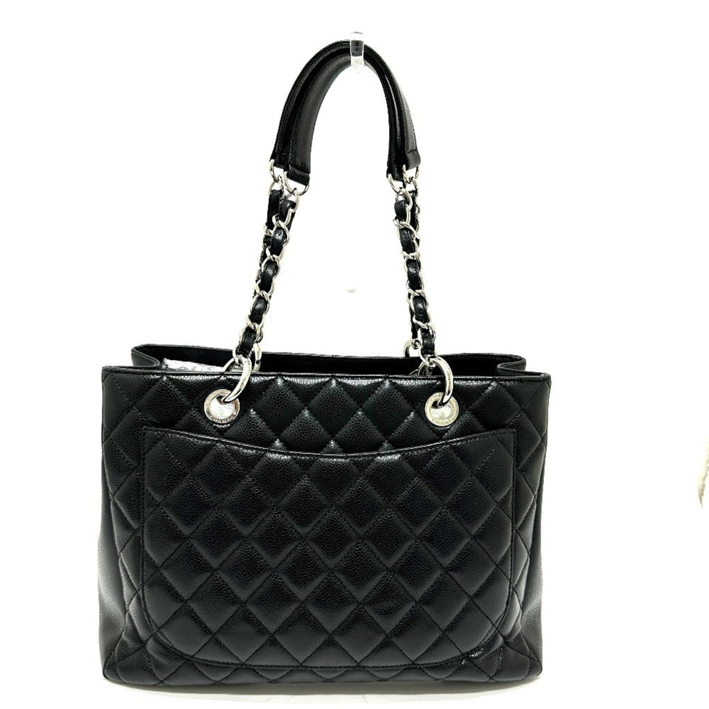 Chanel Black Grained Calfskin Handbag Tote Bag