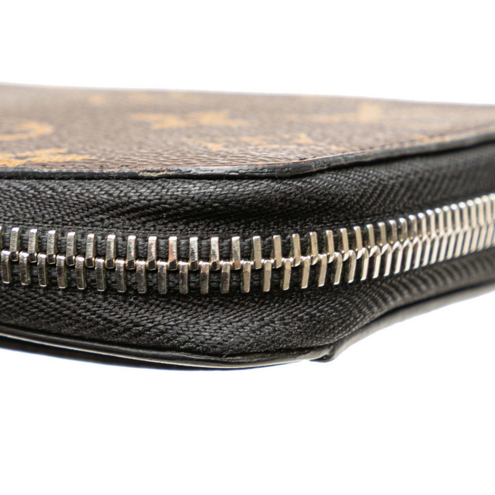 Louis Vuitton Monogram Macassar Black Brown Monogram Macassar Leather Coin Purse/Coin Case