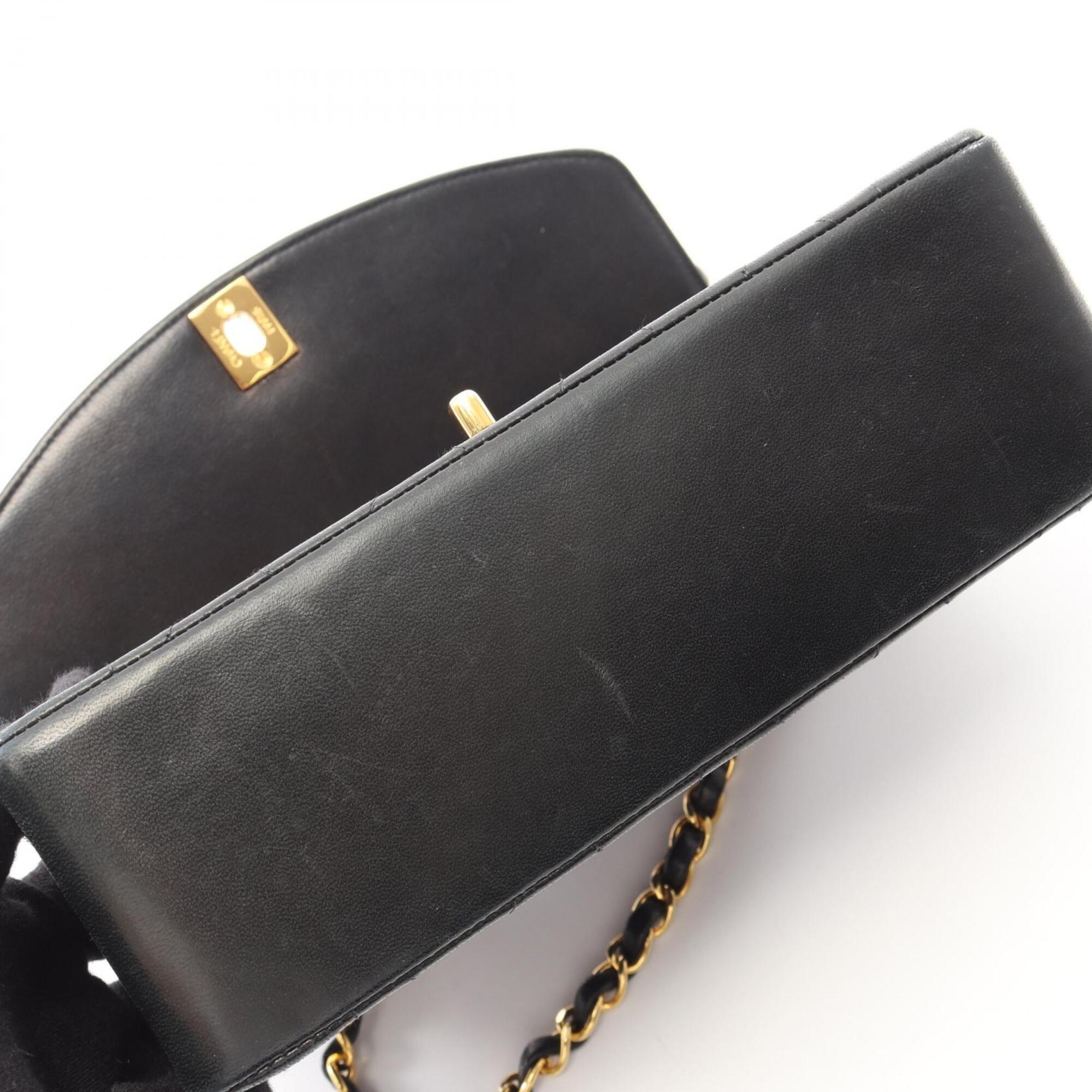 Chanel Black Leather Handbag Shoulder Bag