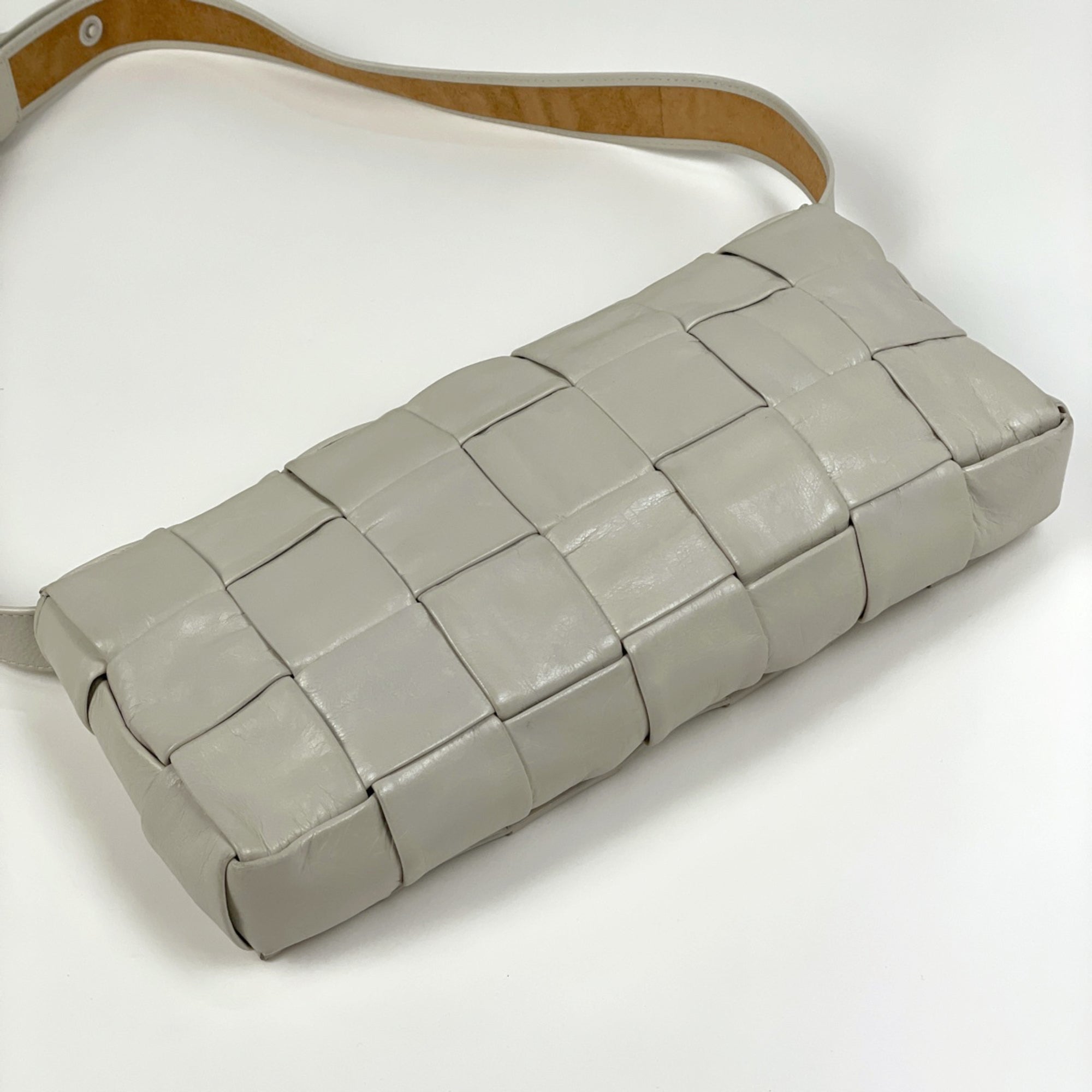 Bottega Veneta White Leather Shoulder Bag