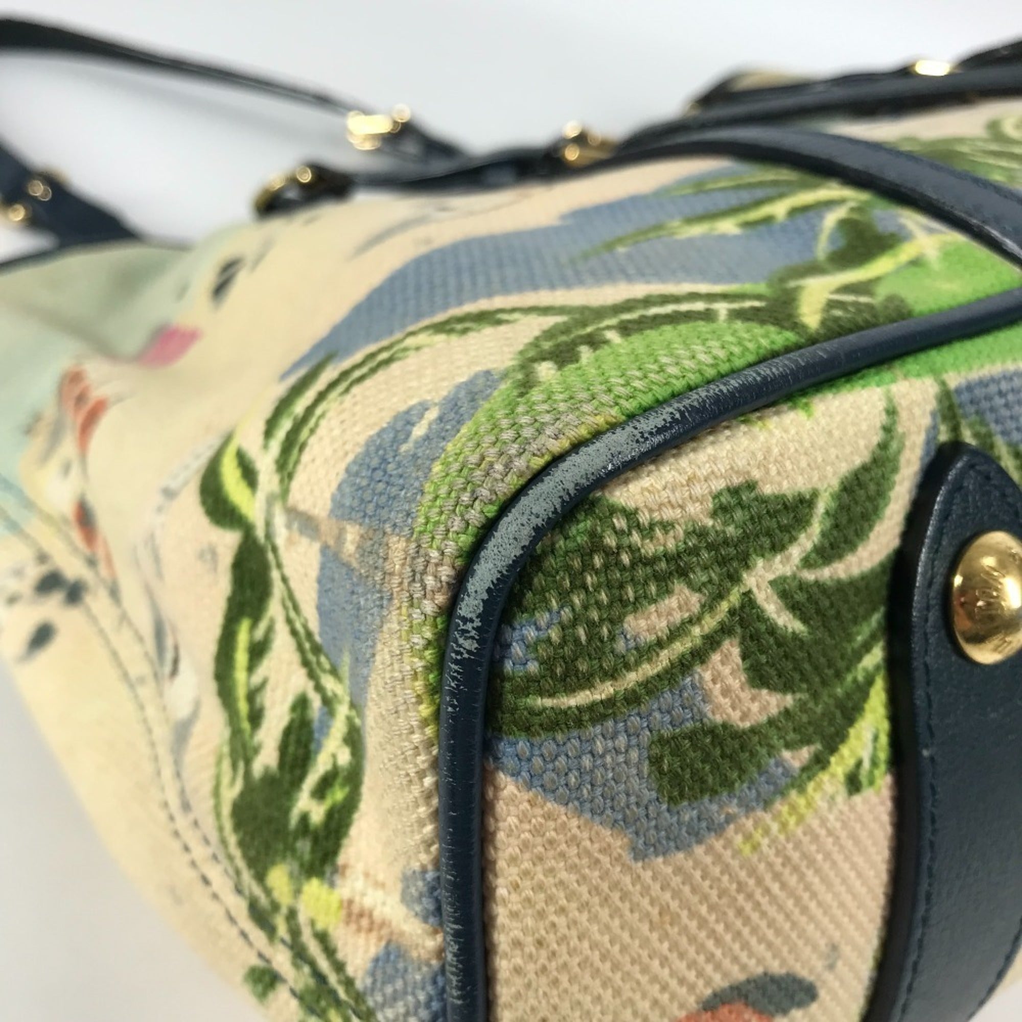 Louis Vuitton Blue Canvas Shoulder Bag Tote Bag