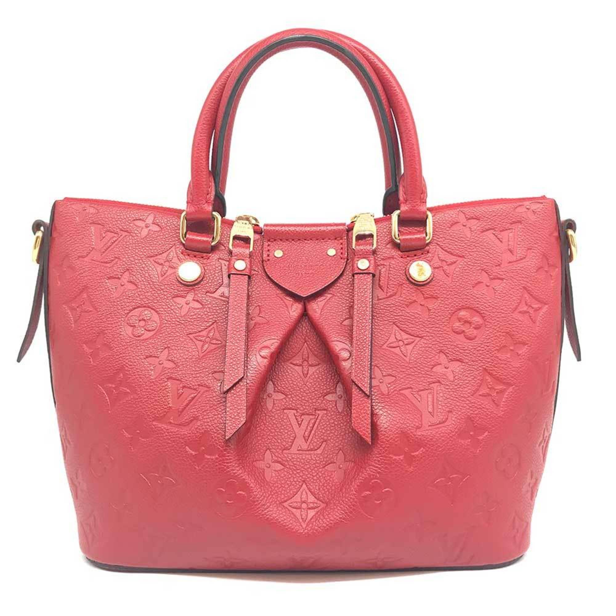 Louis Vuitton Red Color Monogram Empreinte Handbag
