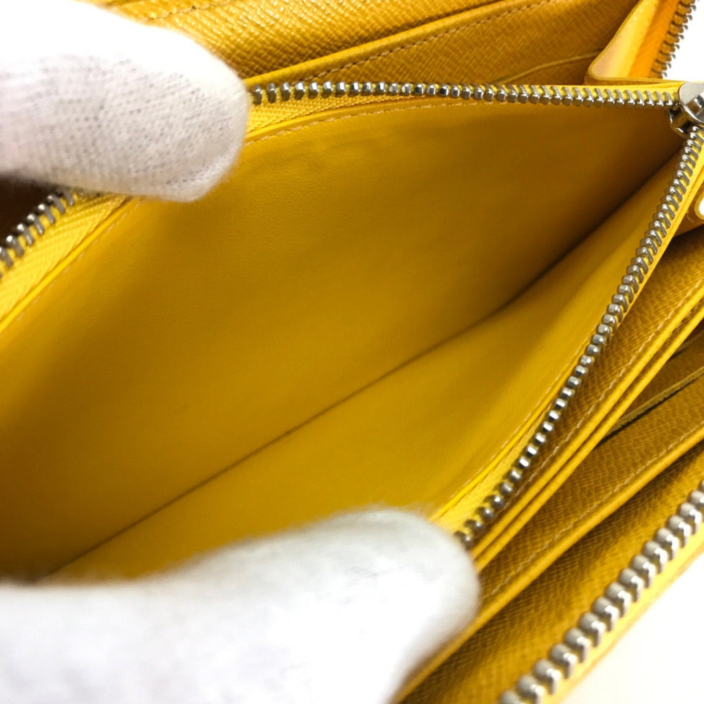 Louis Vuitton Yellow Leather Long Wallet