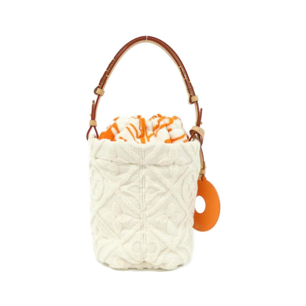 Louis Vuitton White Jacquard Cotton Handbag